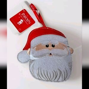 Rudolph The Red Nosed Reindeer Santa Fabric Christmas Collectible Ornament
